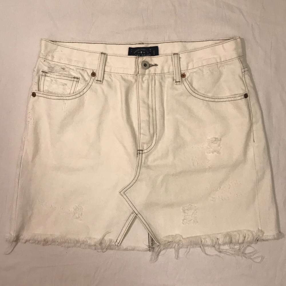 Lucky Distressed Denim Skirt